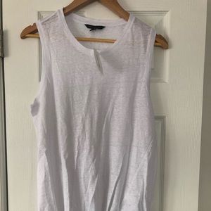 Banana republic linen tank white size medium